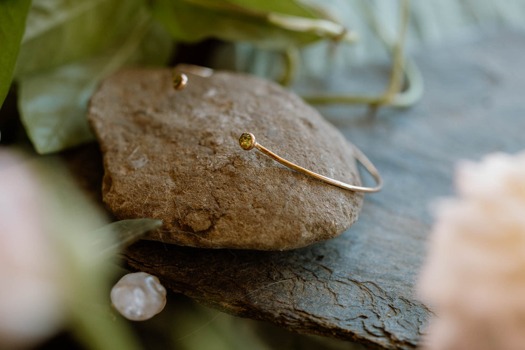 Eden Peridot Cuff Bracelet