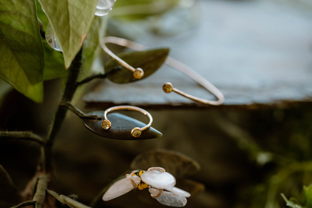 Eden Peridot Cuff Ring