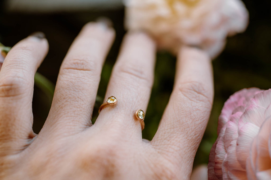 Eden Peridot Cuff Ring