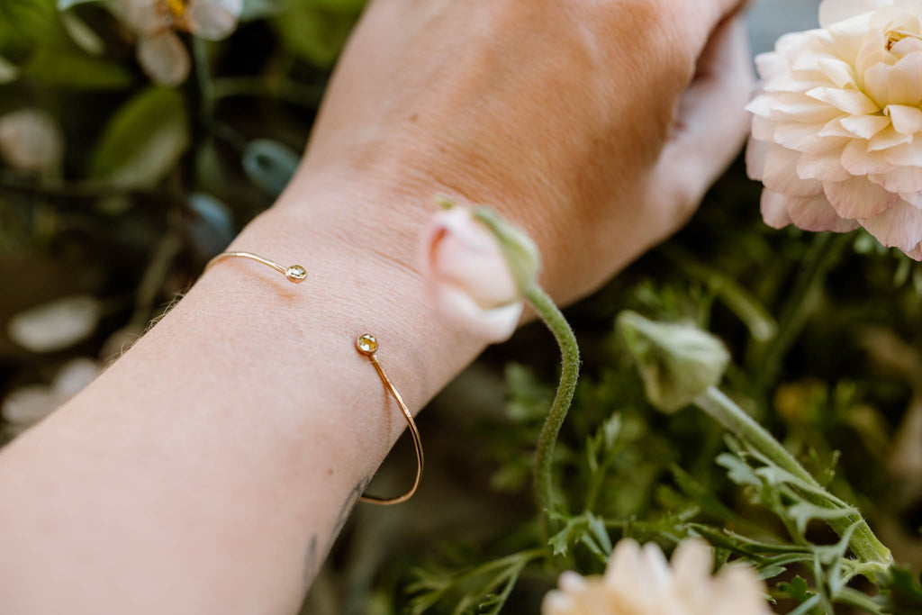 Eden Peridot Cuff Bracelet