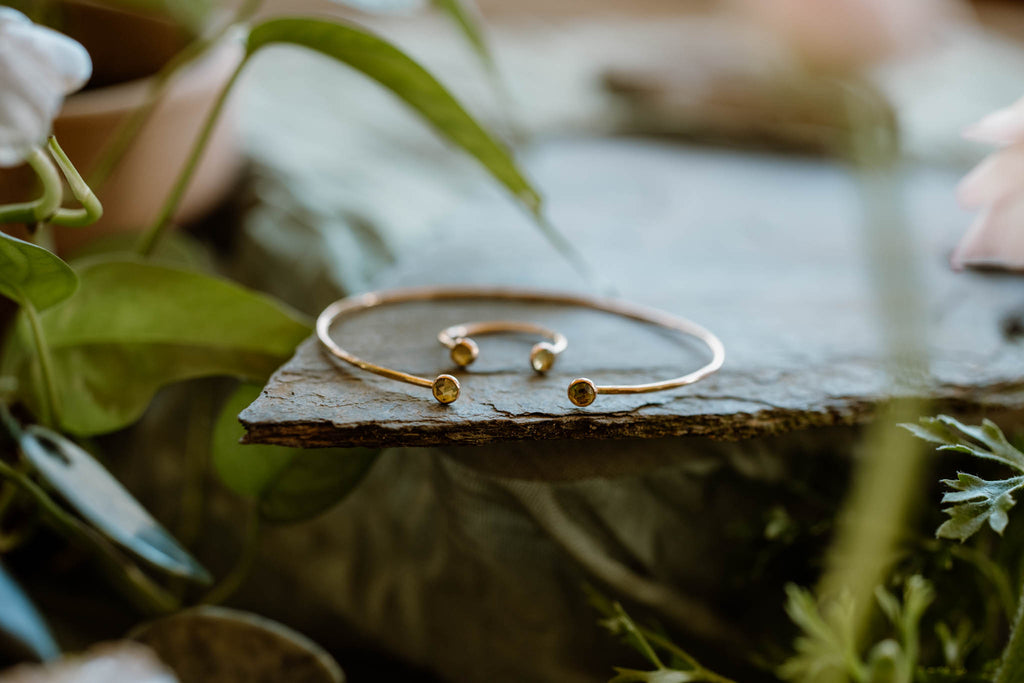 Eden Peridot Cuff Bracelet