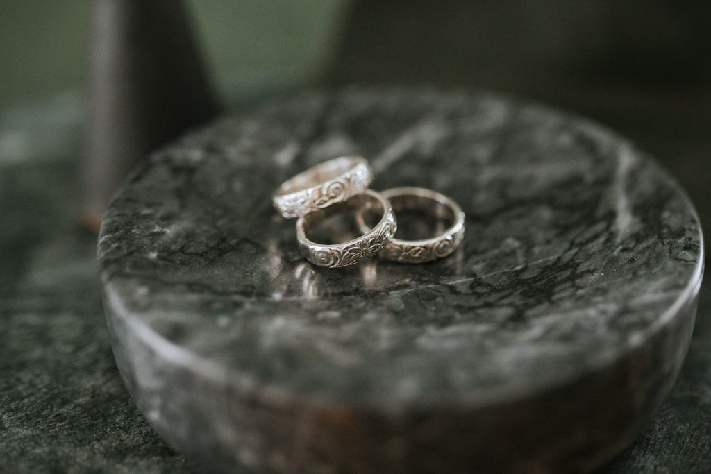 Consider the Flowers Stamped Band