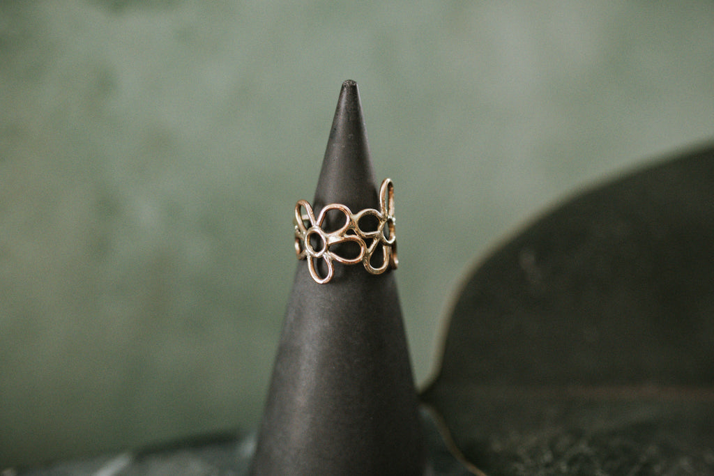 Consider the Flowers Double Floral Ring