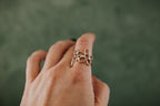 Consider the Flowers Double Floral Ring
