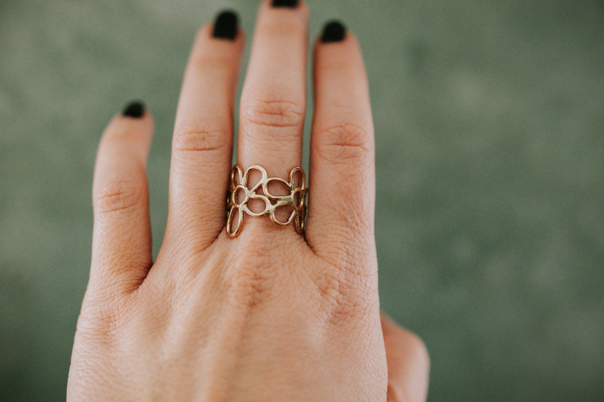 Consider the Flowers Double Floral Ring