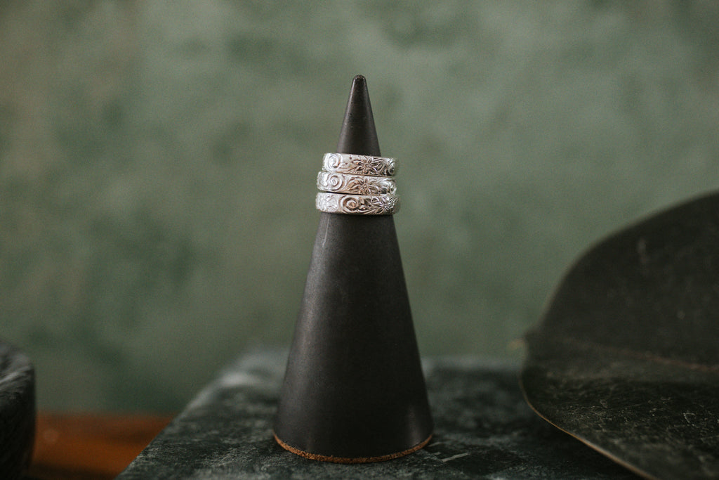 Consider the Flowers Stamped Band