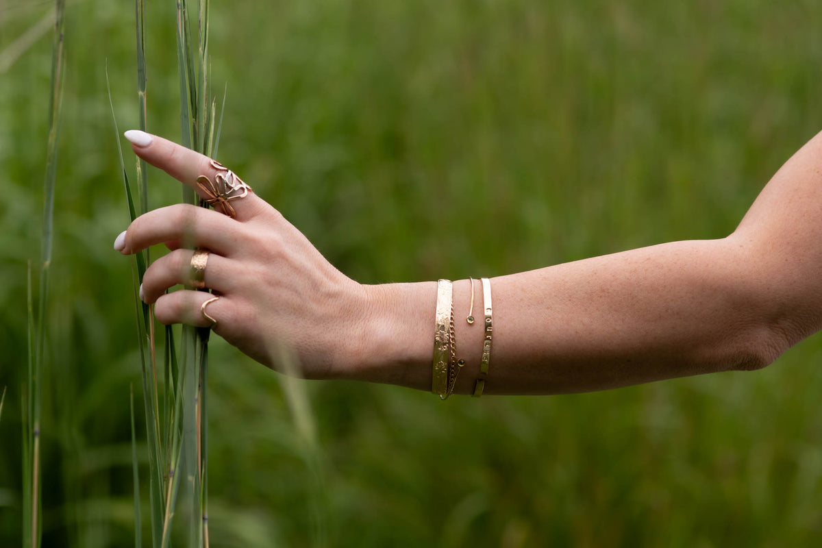 Eden Peridot Cuff Bracelet